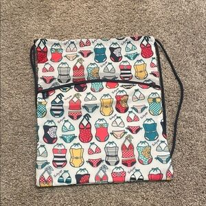 Thirty-One Colorful Swimwear Print Drawstring Bag